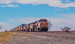 BNSF 8182 leads eastbound stacks